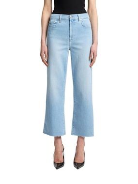NWT 7 For All Mankind Light Blue Cropped Alexa Ankle Jeans